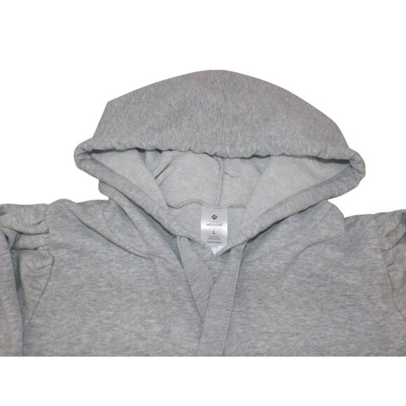 Gray Hoodie Womens Heather Grey Lightweight Pullover size Large    JH851 - Picture 2 of 3
